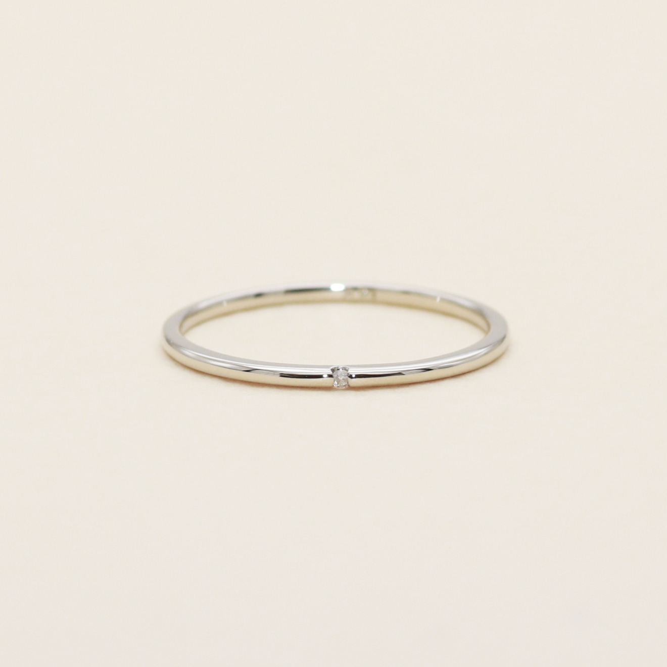 Solitaire Thin Engage Ring
