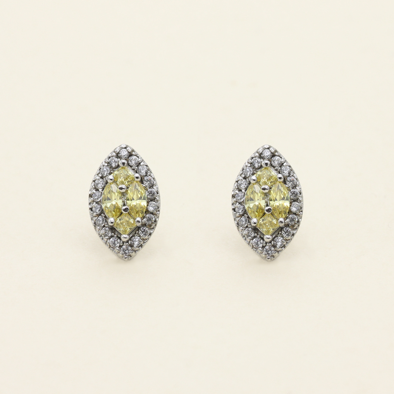 Marquise Halo Earring