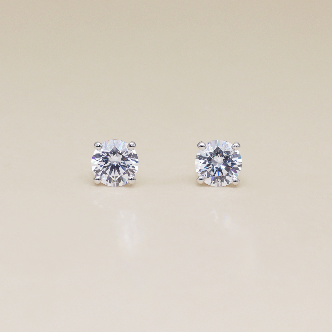 1ct(1캐럿) 4Prong Solitaire Earring_랩Dia
