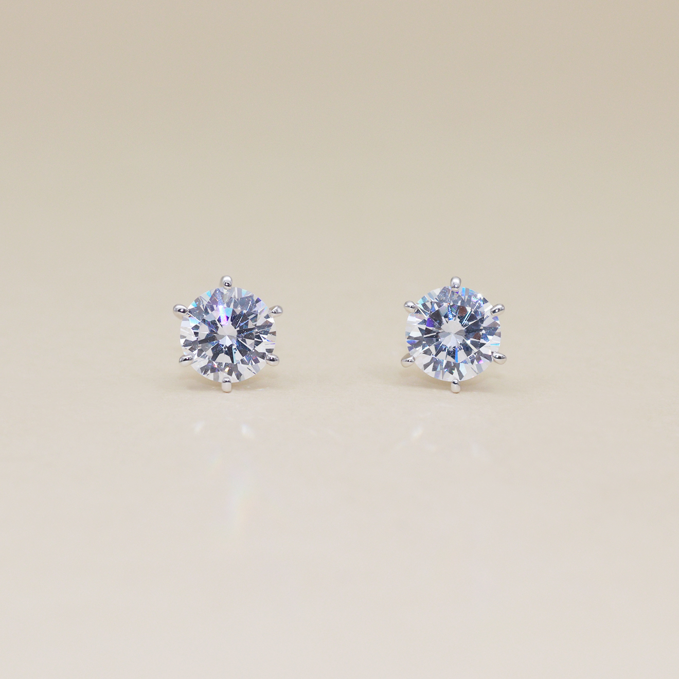 1ct(1캐럿) 6Prong Solitaire Earring_랩Dia