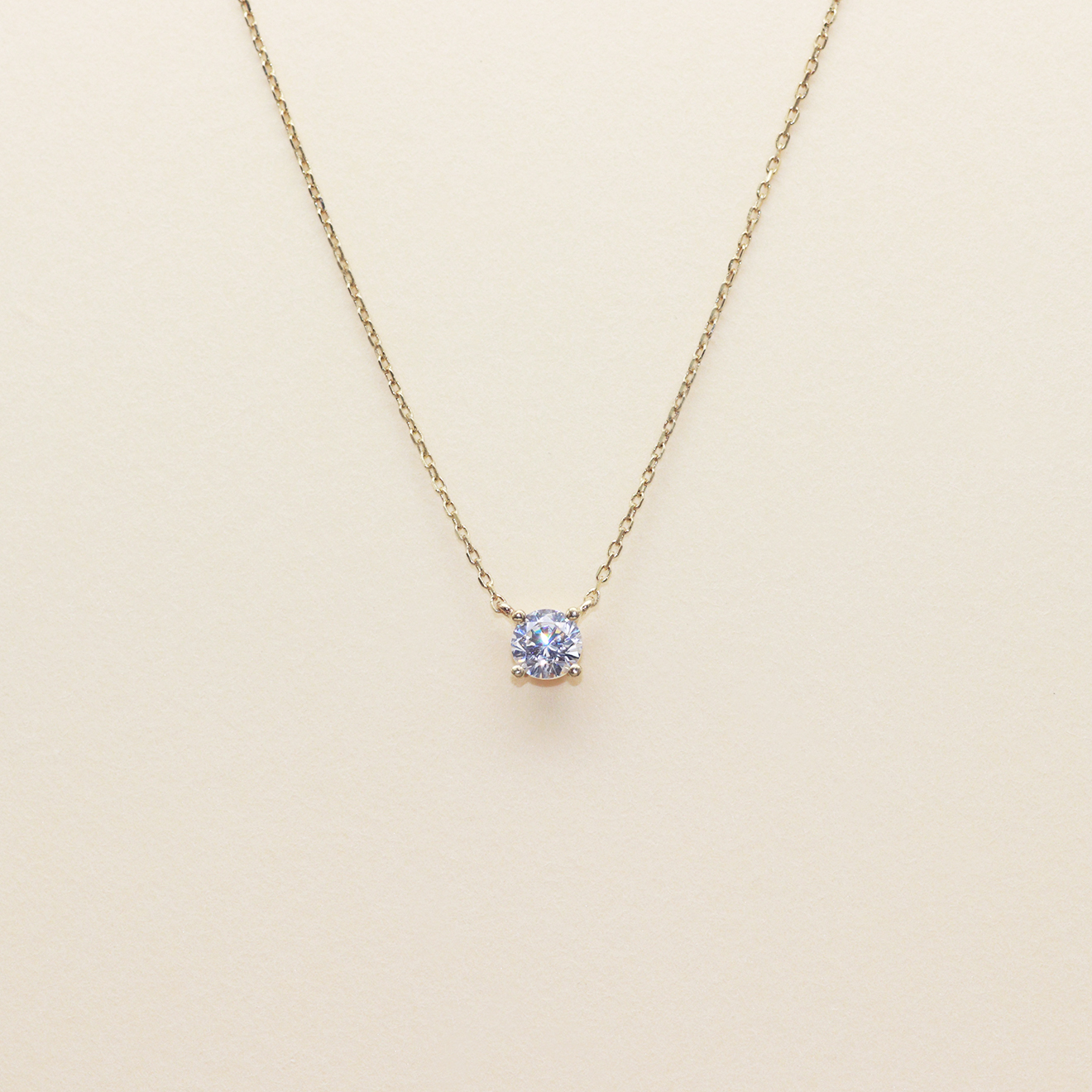 Classic 0.3ct 4Prong Necklace_랩Dia